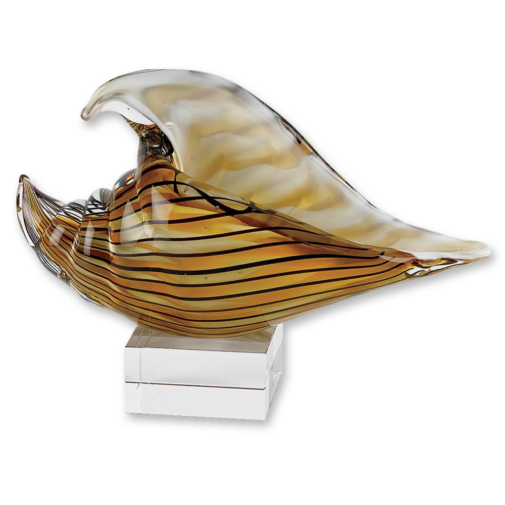 UPC 769076013023 product image for Badash Crystal 10 in. x 7 in. Tall Art Glass Seashell On Crystal Base, Multicolo | upcitemdb.com