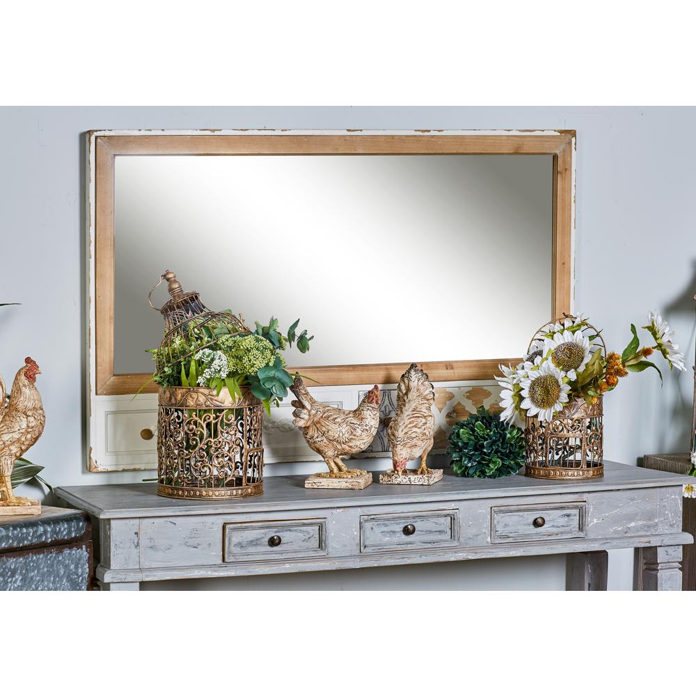 Blue Rectangle Litton Lane Mirrors Home Decor The Home Depot