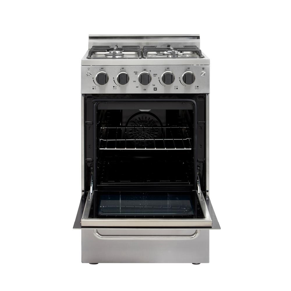 Unique Prestige 20 in. 1.6 cu. ft. Gas Convection Range Sealed 4