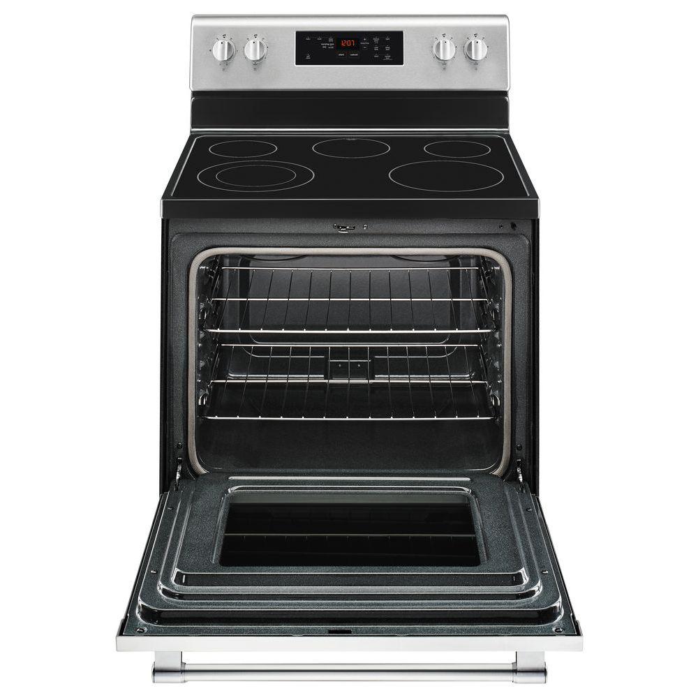 Maytag 5 3 Cu Ft Electric Range With Shatter Resistant Cooktop