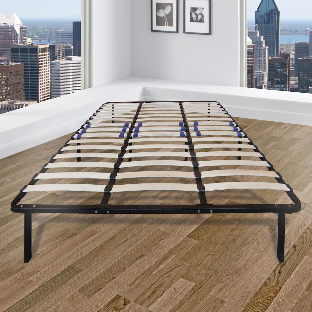 Rest Rite Queen Size Bed Frame With Wood Slat Platform Rest Rite Queen Size Bed Frame With Wood Slat Platform Mfprrwspfqn The Home Depot
