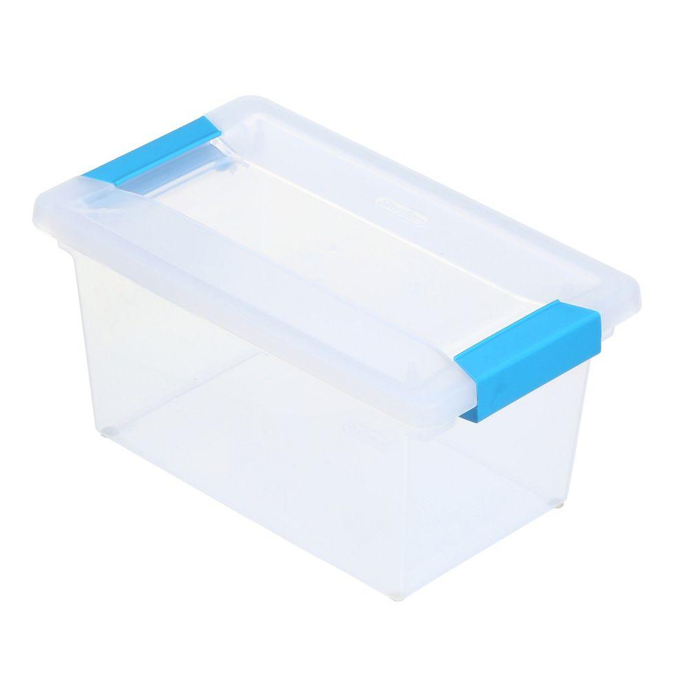 sterilite deep clip box clear with latches