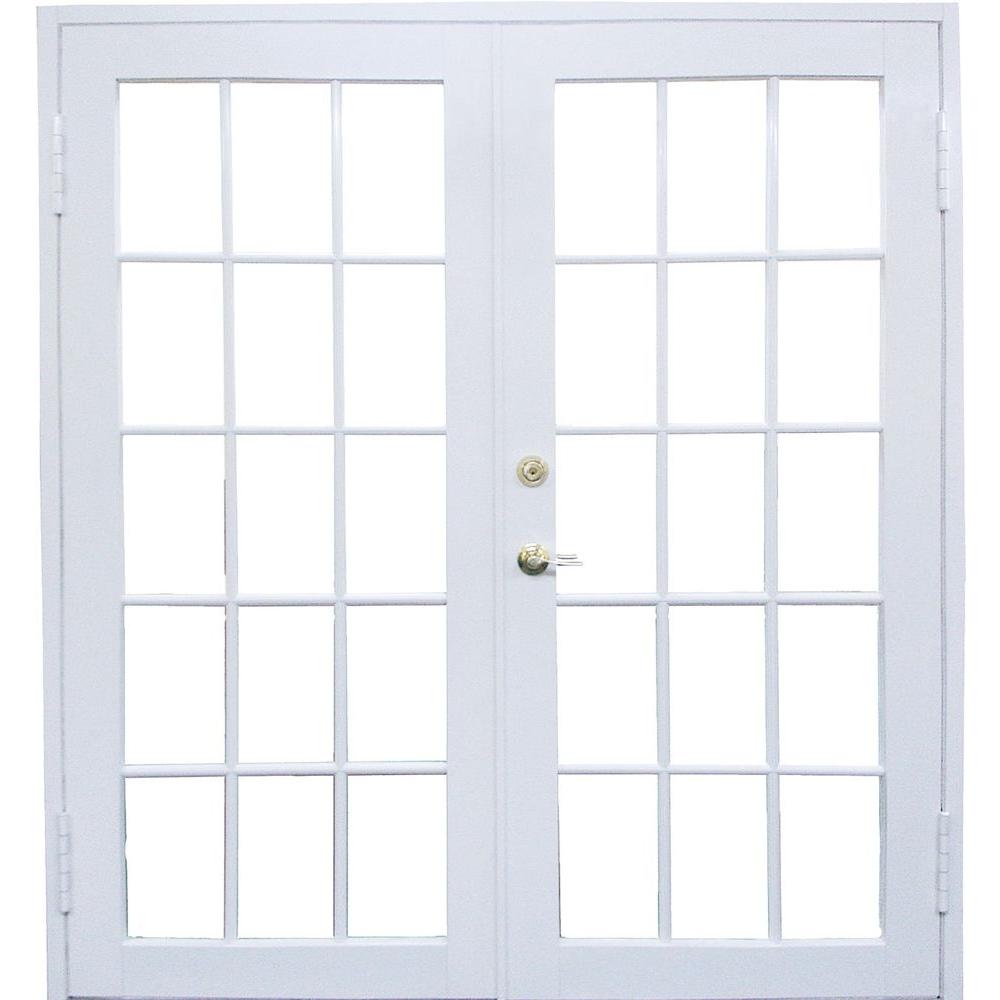 AWP 72 in. x 80 in. Aluminum Prehung LeftHand Outswing French Patio