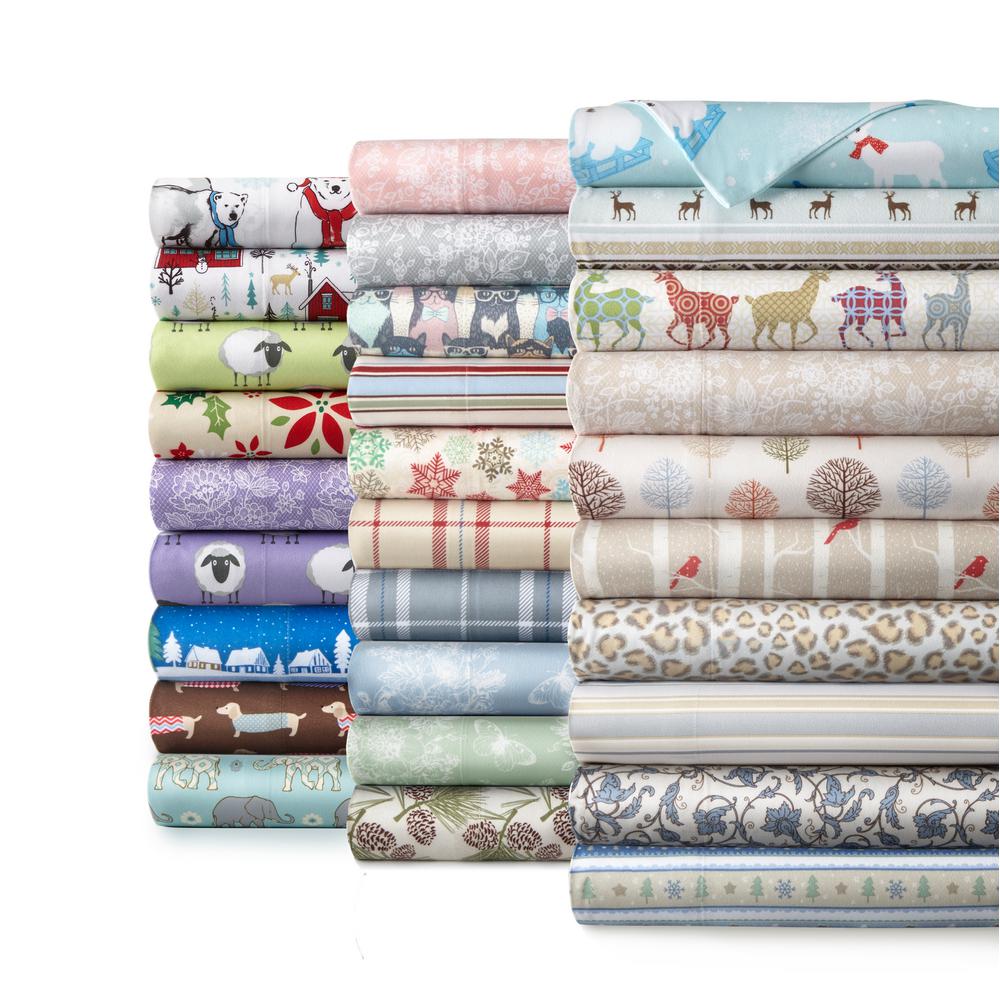 Micro Flannel Enchantment 4 Piece Rose California King Polyester Enchantment 4 Piece Rose California King Polyester Sheet Set