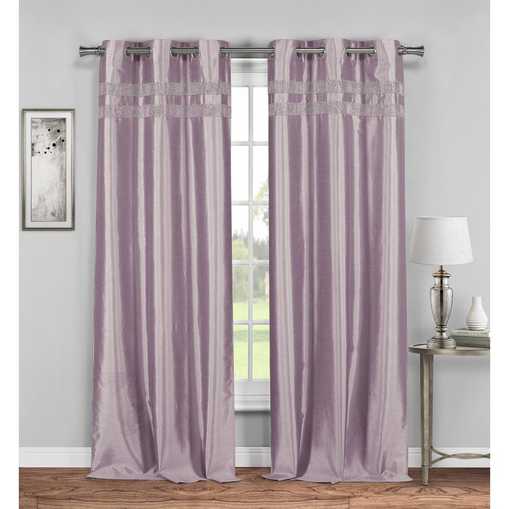 Kensie Kaia Lavender Grommet Panel Pair 38 In W X 84 In L In
