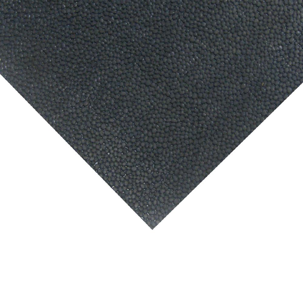 RubberCal TuffnLastic Runner Mat 1/8 in. T x 4 ft. W x 15 ft. L Black Rubber Flooring (60 sq