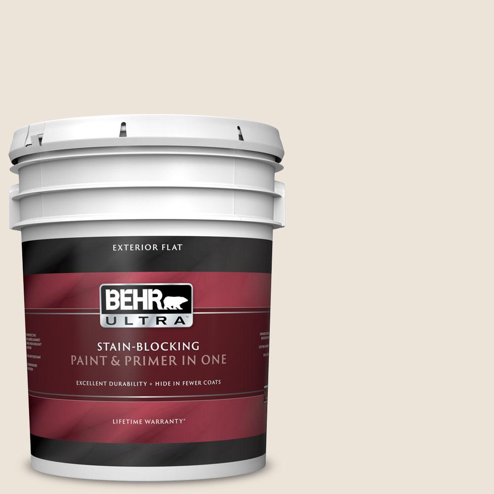 BEHR ULTRA 5 gal. N3001 Sail Cloth Flat Exterior Paint and Primer in
