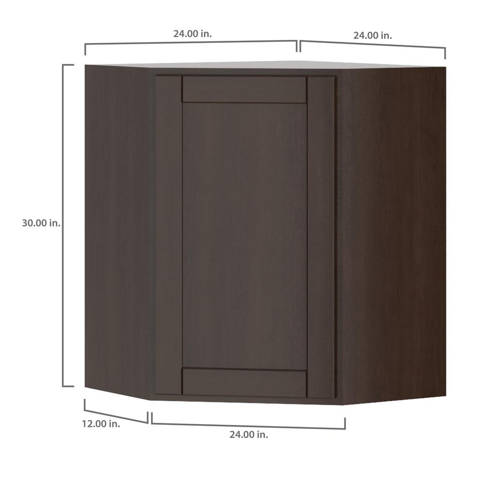 Hampton Bay Princeton Shaker Assembled 24x30x24 In Corner Wall