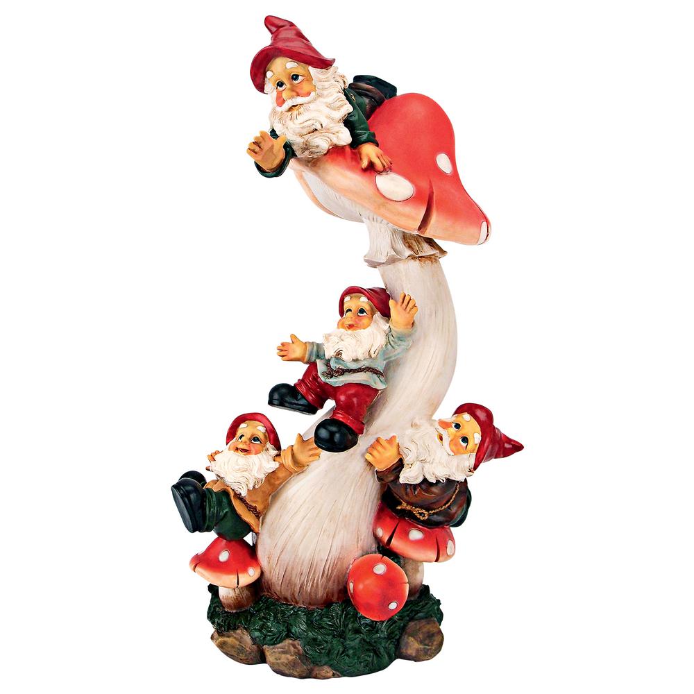 Large 18/"H Garden Gnome Sitting Holding Lantern Solar Powered Lamp Statue Cool