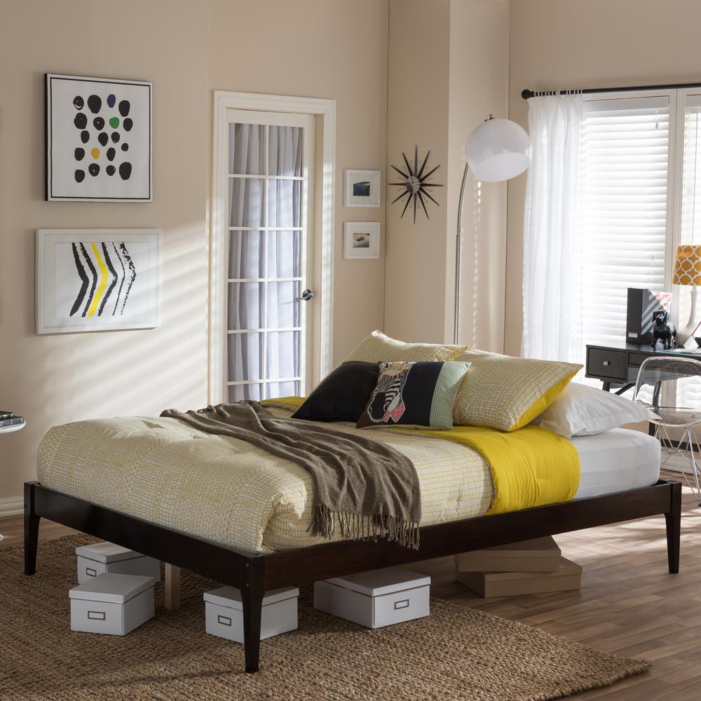 Baxton Studio Bentley King Wood Platform Bed288626924HD The Home Depot