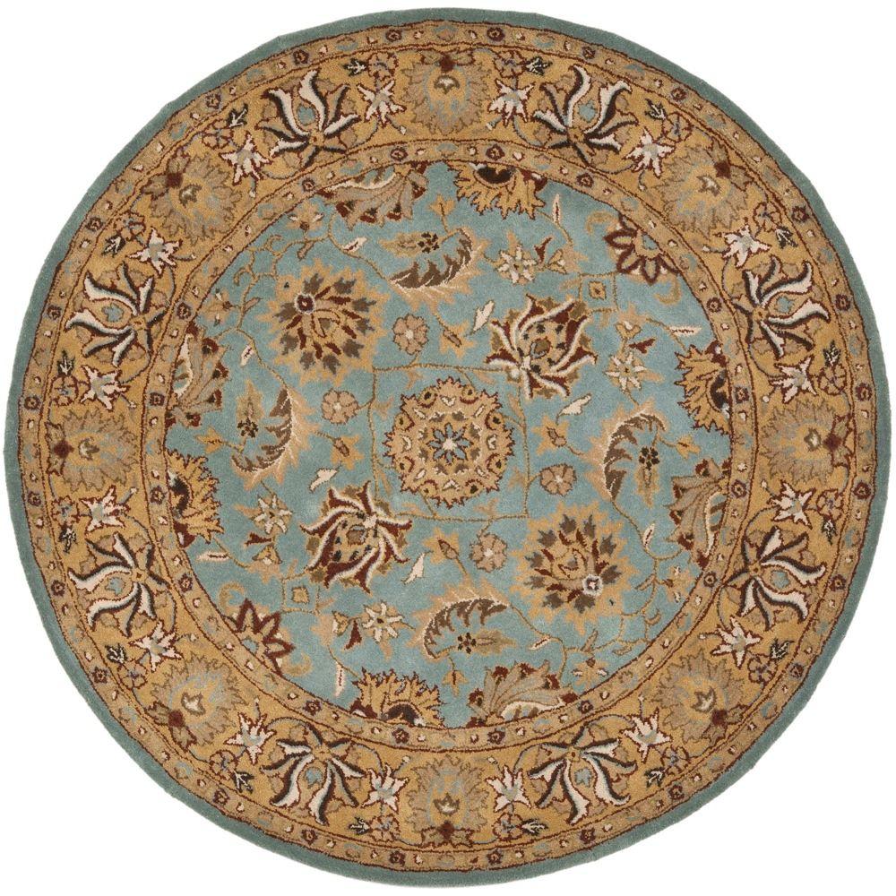 Safavieh Heritage Red Gold 4 Ft X 4 Ft Round Area Rug HG644B 4R The   Blue Gold Safavieh Area Rugs Hg958a 4r 64 600 