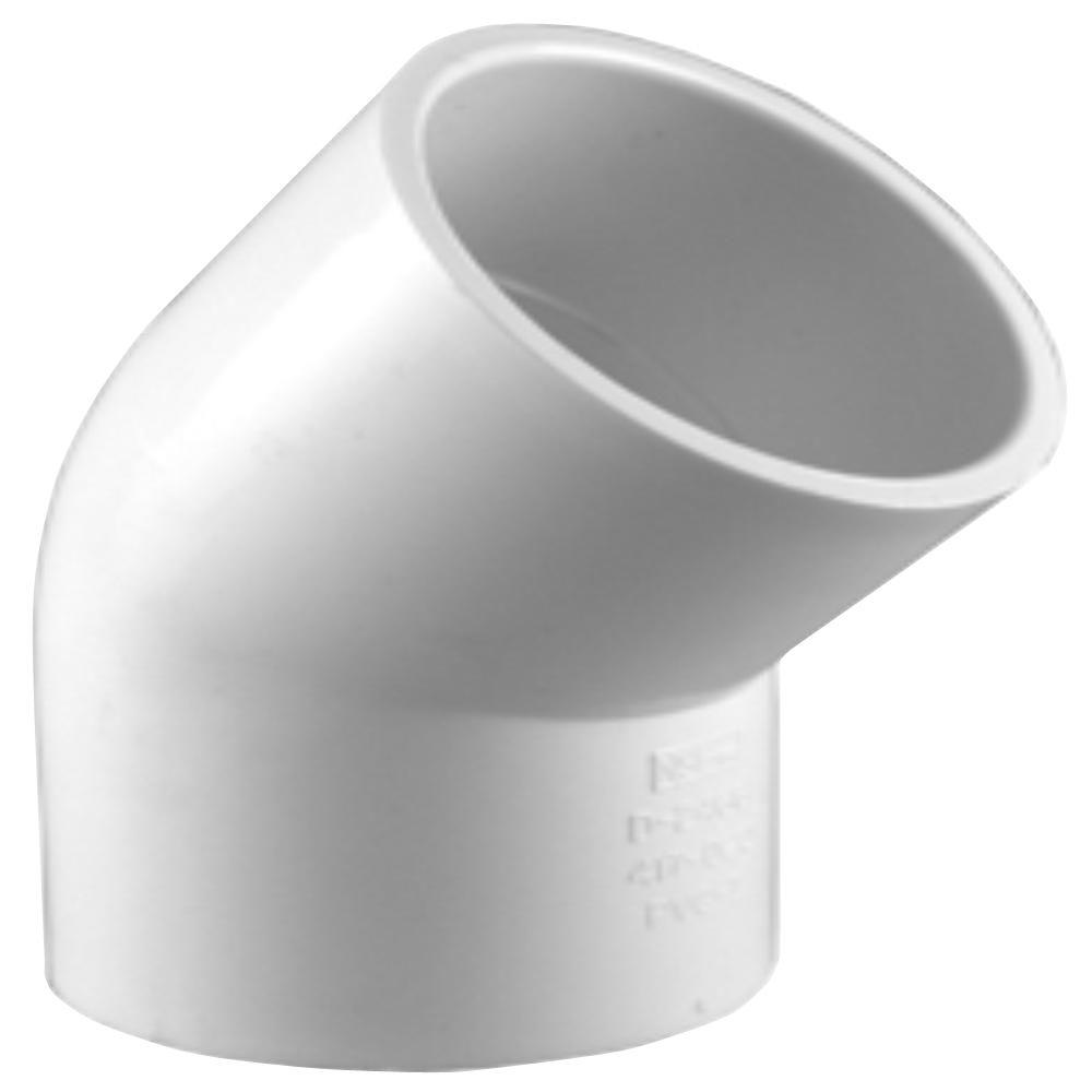 NDS 4 in. PVC 45Degree H x H Elbow4P03 The Home Depot