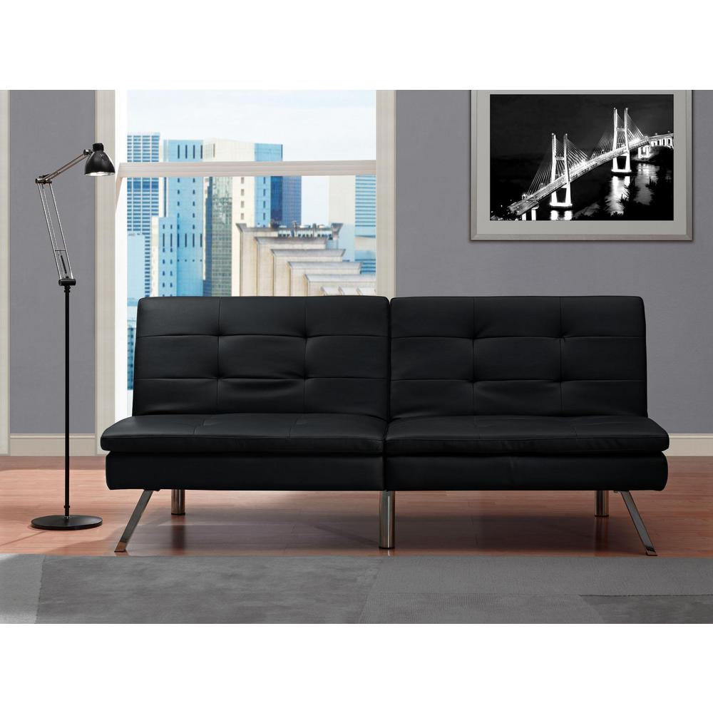 Dhp Chelsea Black Futon 2009009 The Home Depot