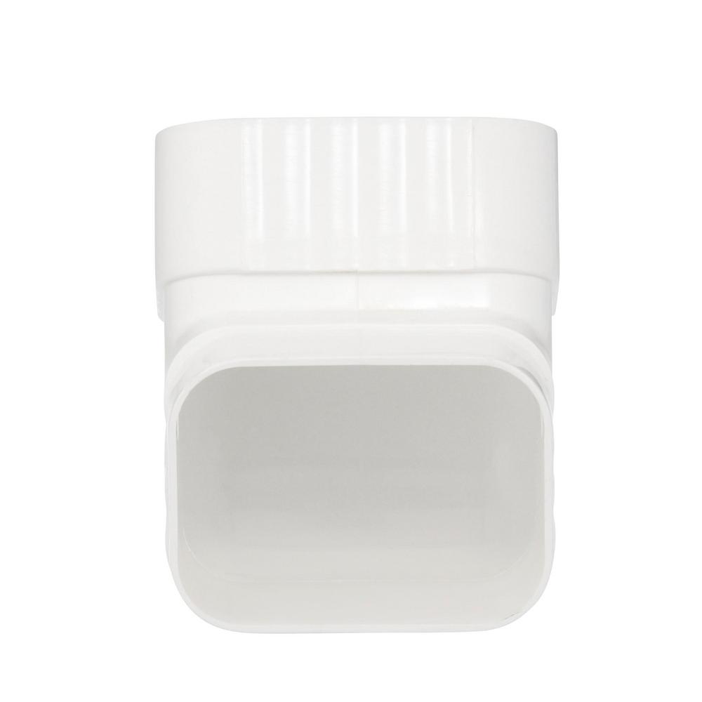 AMERIMAX HOME PRODUCTS 33065 2x3 Galvanized B Elbow White Fоur Расk, White