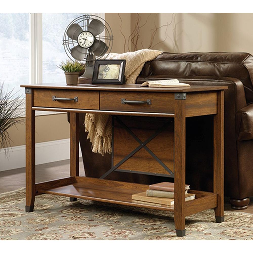 Carson Forge Collection In Washington Cherry Furniture The Home Sauder Carson Forge Washington Cherry Storage Console Table