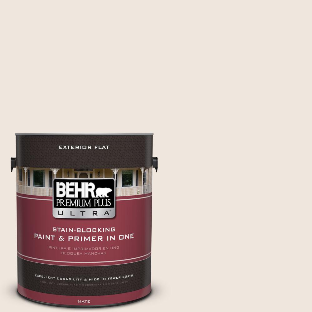 BEHR Premium Plus Ultra 1-gal. #W-B-710 Almond Cream Flat Exterior ...