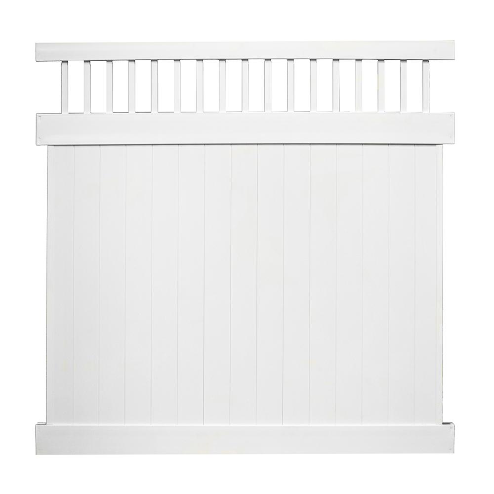 Vinyl Fence Panels Costco / White vinyl lattice top fence panel.