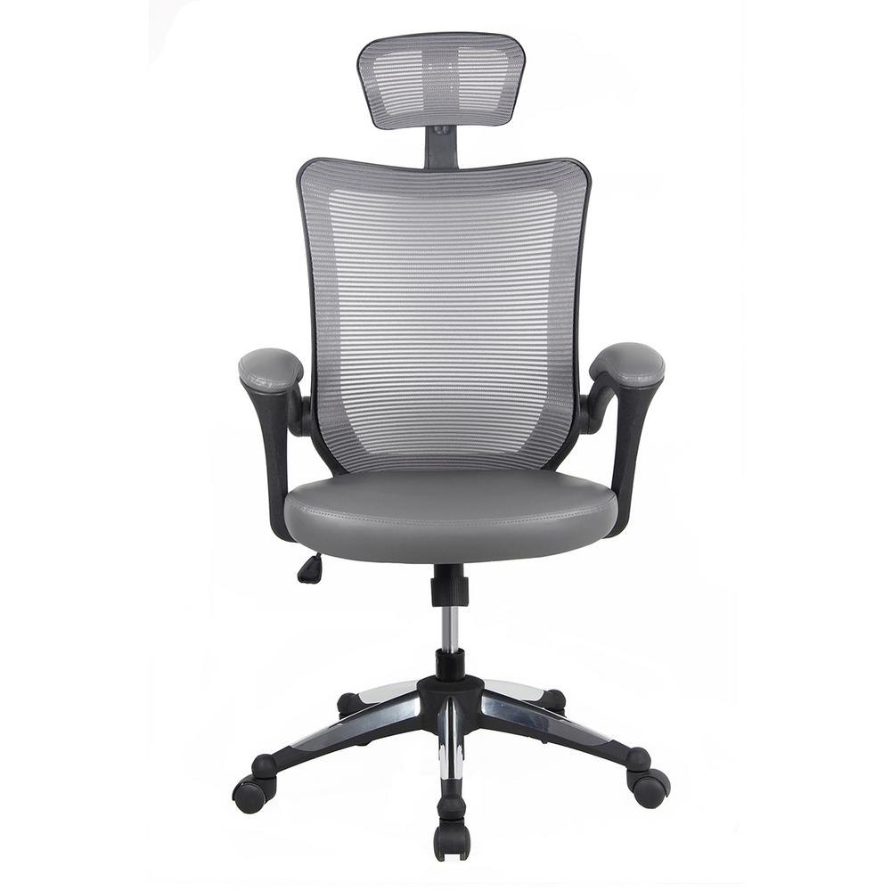 Boss Slate Gray Modern Captain's ChairB9545DWSG The Home Depot