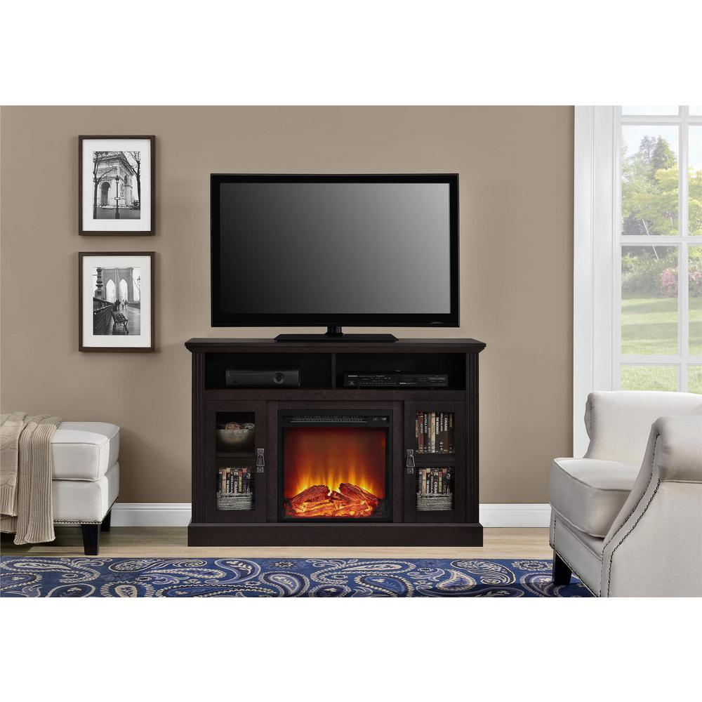 Chicago Fireplace TV Console for TVs up to 50", Espresso