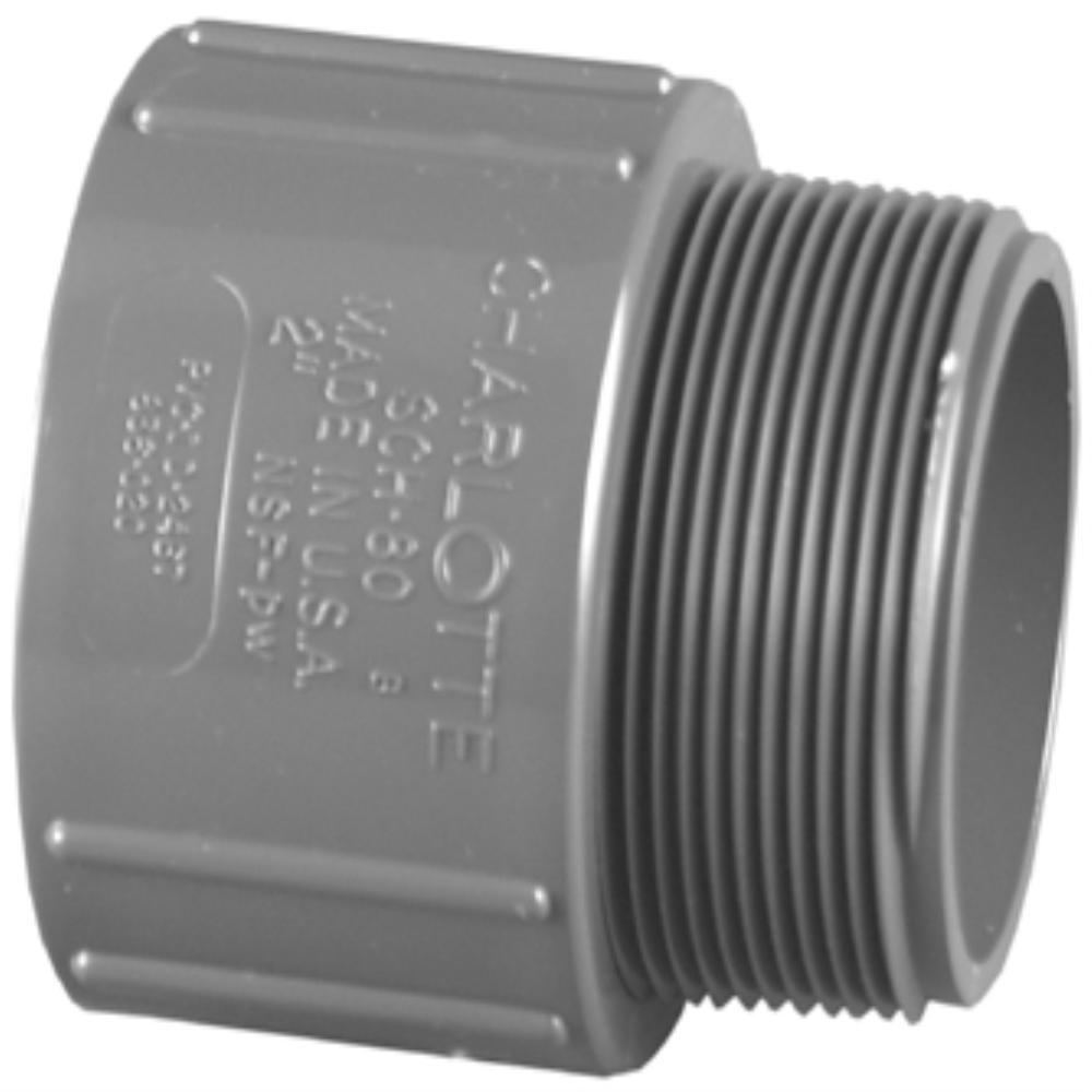 Charlotte Pipe 1 in. Sch 80 Male Adapter SXMPT-PVC 08109 1000HA - The ...