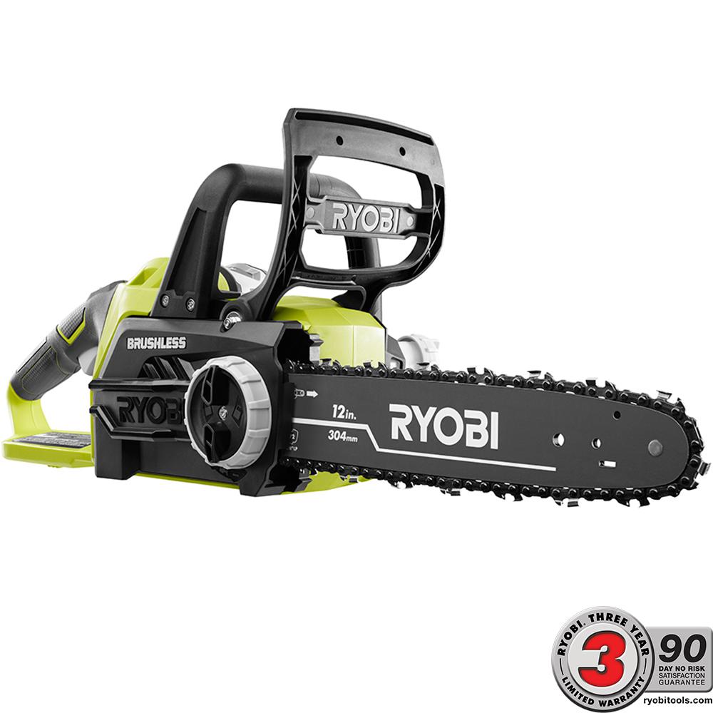 Cordless Hand Chainsaw Pruner Ryobi Heavy Duty Branches Yard Trimmer