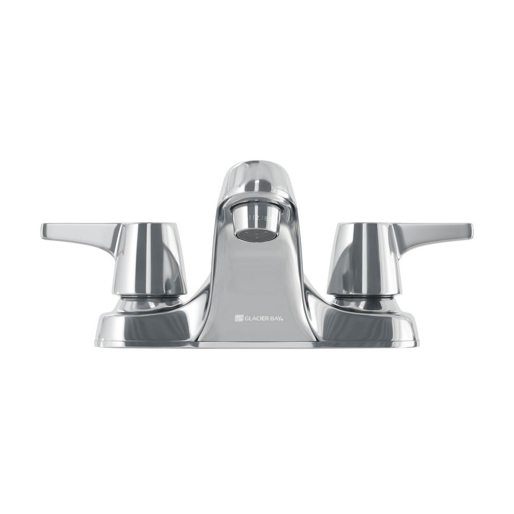Glacier Bay Aragon 4 In Centerset 2 Handle Low Arc Bathroom Centerset 2 Handle Low Arc Bathroom