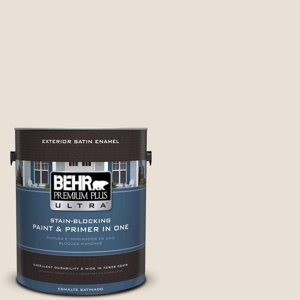 BEHR Premium Plus Ultra 1gal. BXC62 Alabaster Satin Enamel Exterior