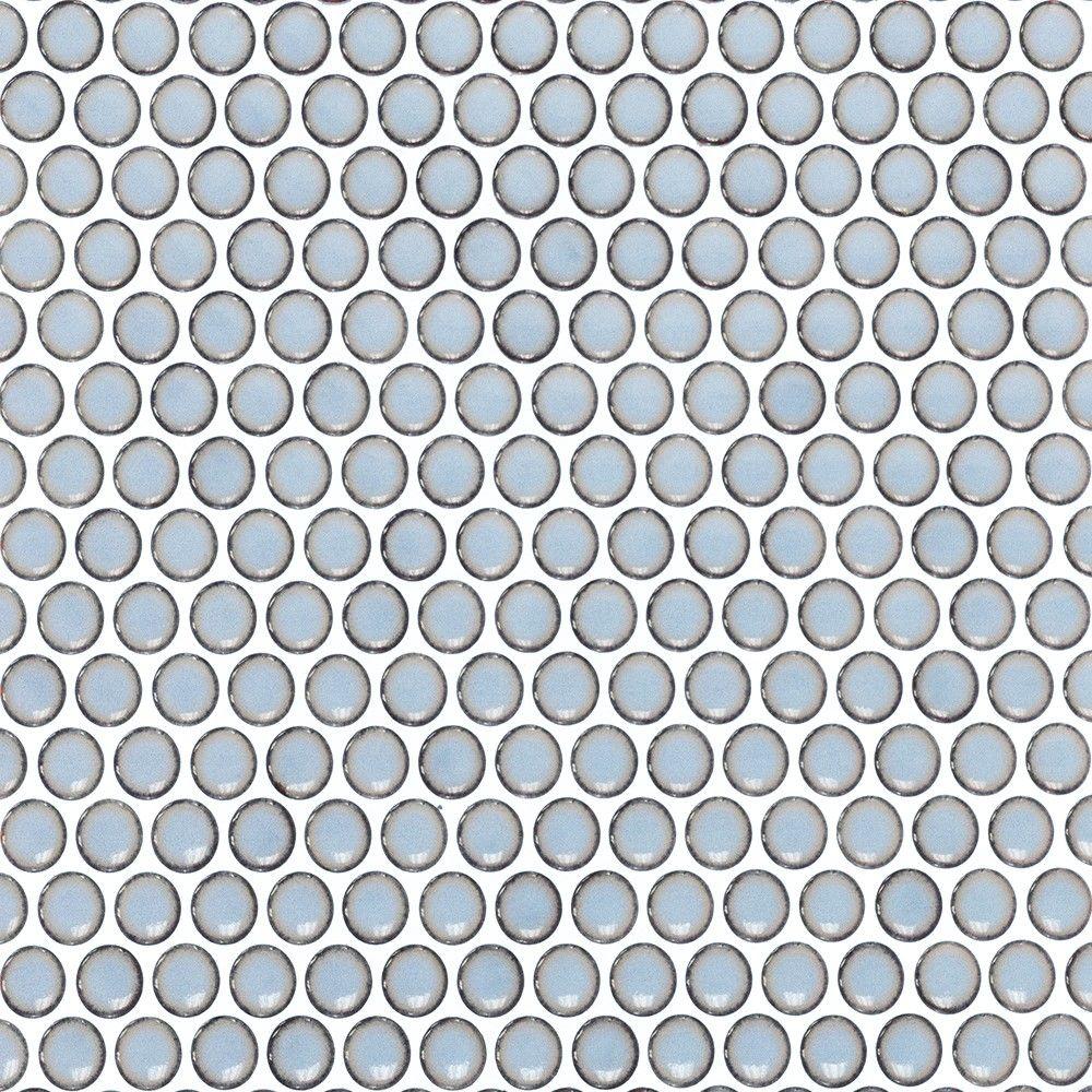 Ivy Hill Tile Bliss Edged Penny Round Gray 12 in. x 12 in. x 10 mm ...