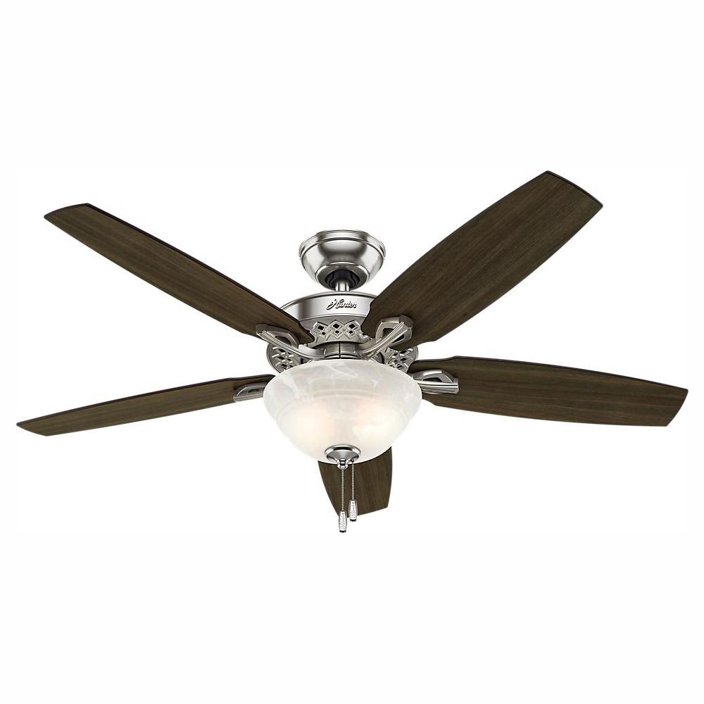 Hunter Antero 54 In Led Indoor Brushed Nickel Ceiling Fan With