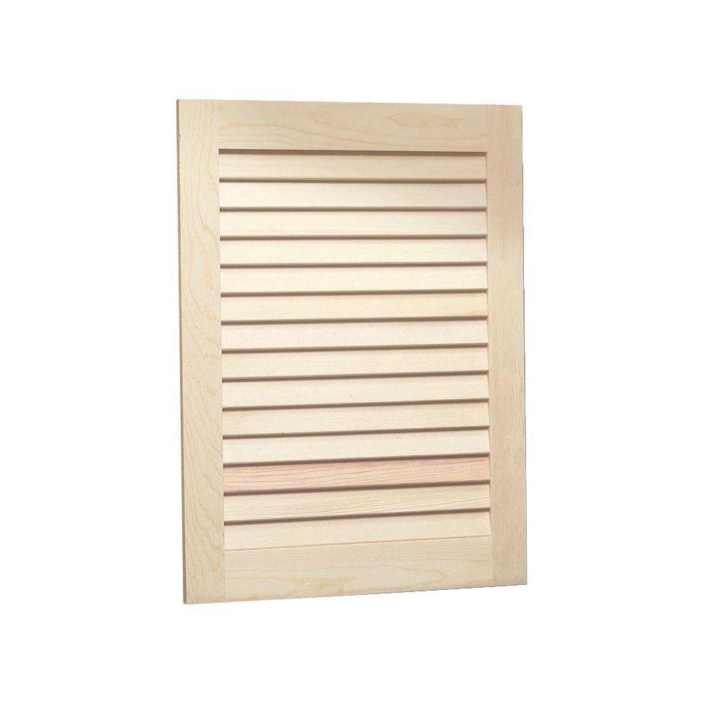 Jensen Louvered 16 In W X 22 In H X 4 1 2 In D Frameless Recessed Bathroom Cabinet With Unfinished Pine Door 607adjx The Home Depot