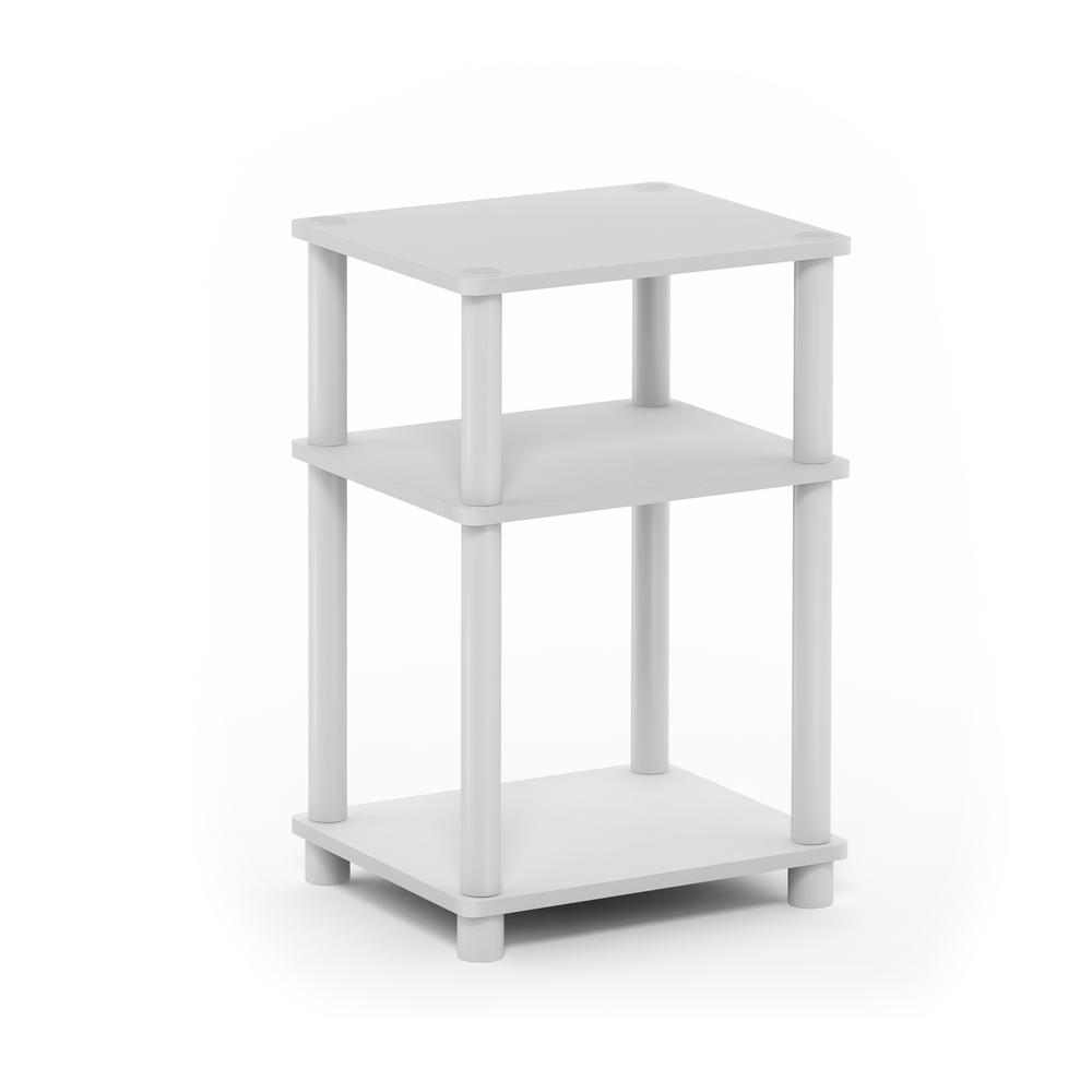 Furinno Just White and Espresso End Table11087WH(EX)/WH The Home Depot
