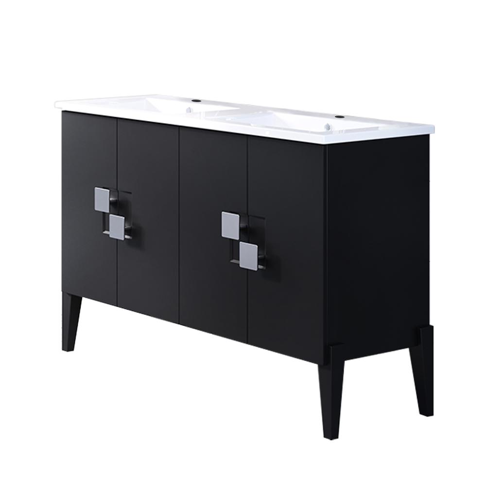 Glacier Bay Modular 24.5 in. W Bath Vanity in Java with Solid Surface