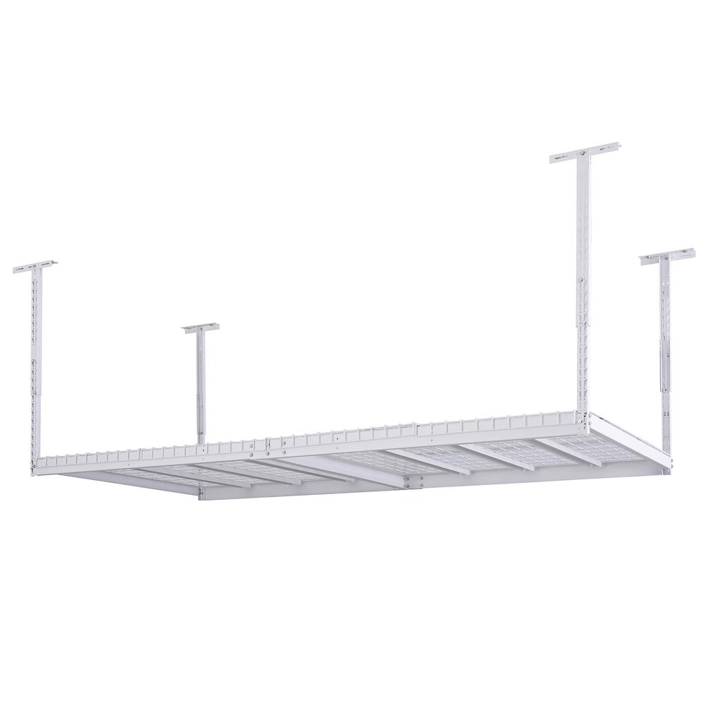 Husky 42 in. H x 96 in. W x 32 in. D Adjustable Height Garage Ceiling Mounted Storage Unit in