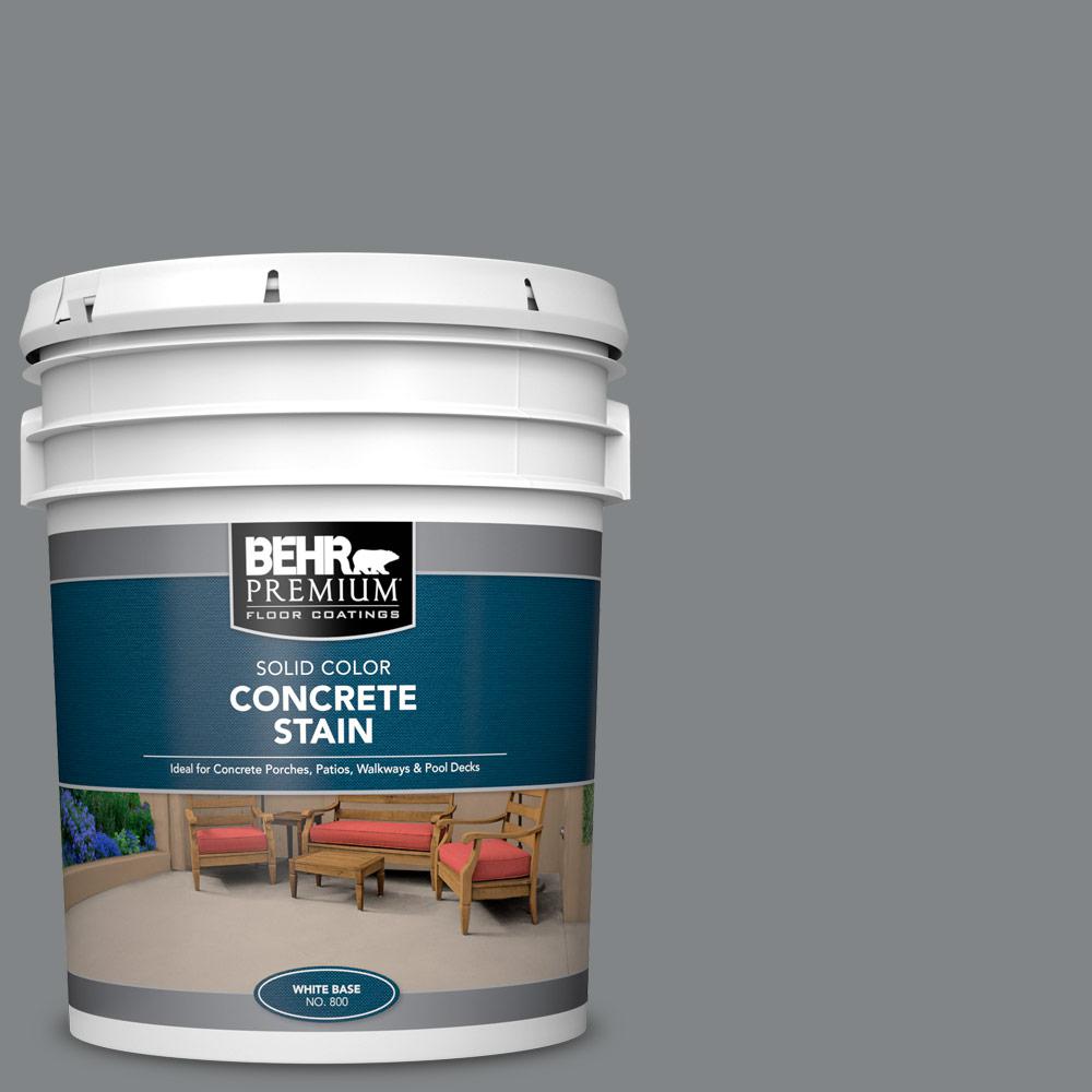 BEHR Premium 5 gal. #PFC-63 Slate Gray Solid Color Interior/Exterior ...