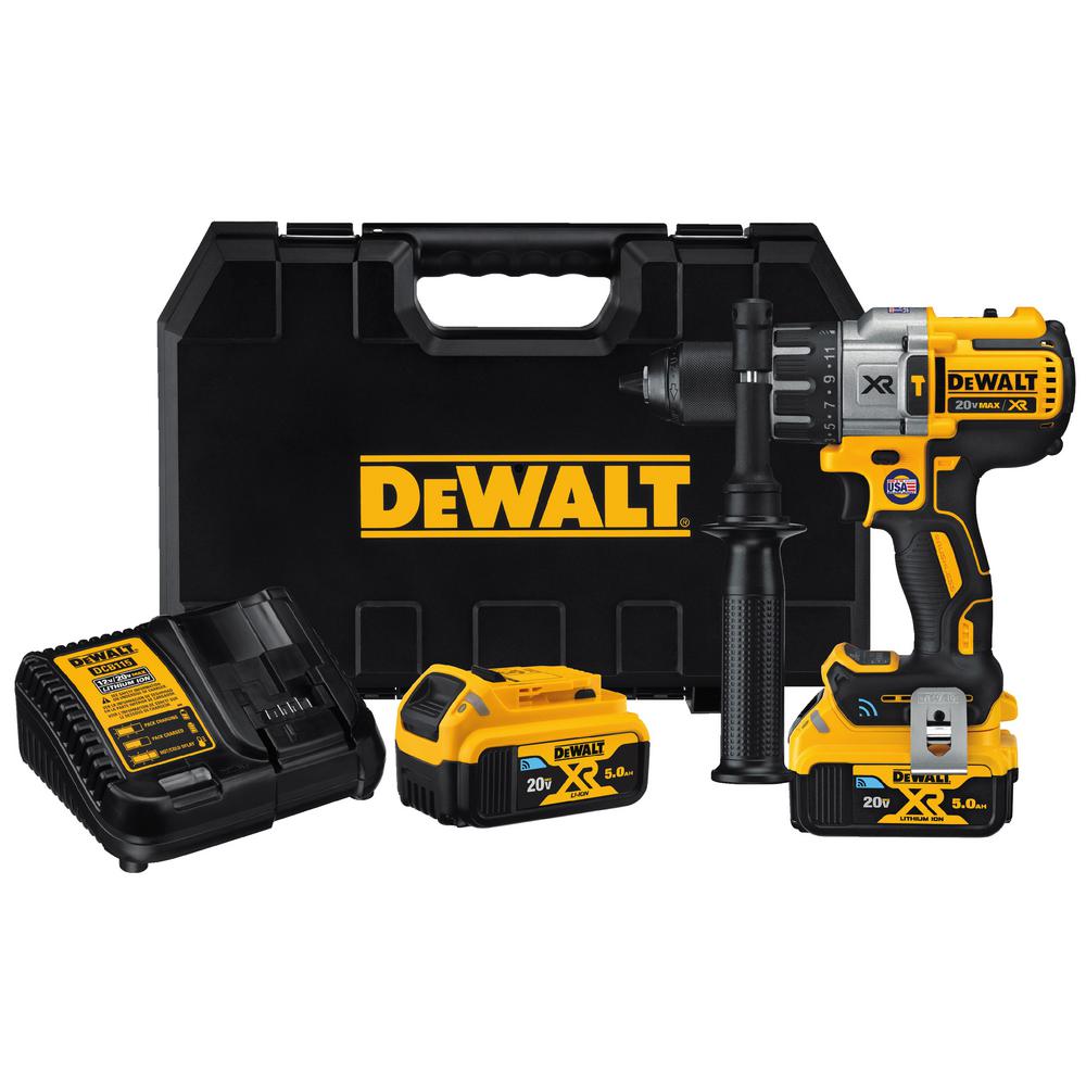 Dewalt 18 Volt Xrp Lithium Ion Cordless 12 In Hammer Drilldrilldriver Kit With 2 Batteries 