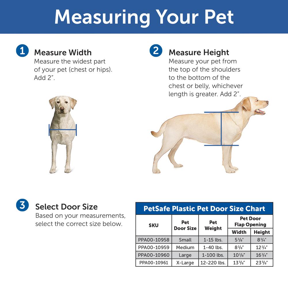 Petsafe 10 1 8 In X 16 1 4 In Large White Plastic Pet Door