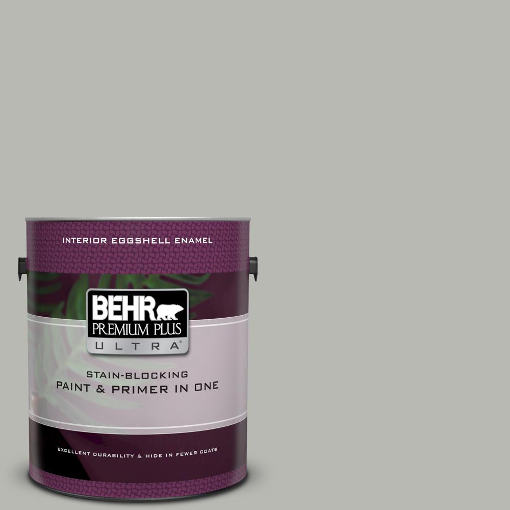 BEHR Premium Plus Ultra 1 Gal. #PPU18-11 Classic Silver Eggshell Enamel ...