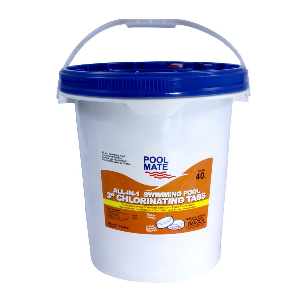 Pool Mate 40 lb. Pool Allin1 3 in. Chlorinating Tablets11440M The