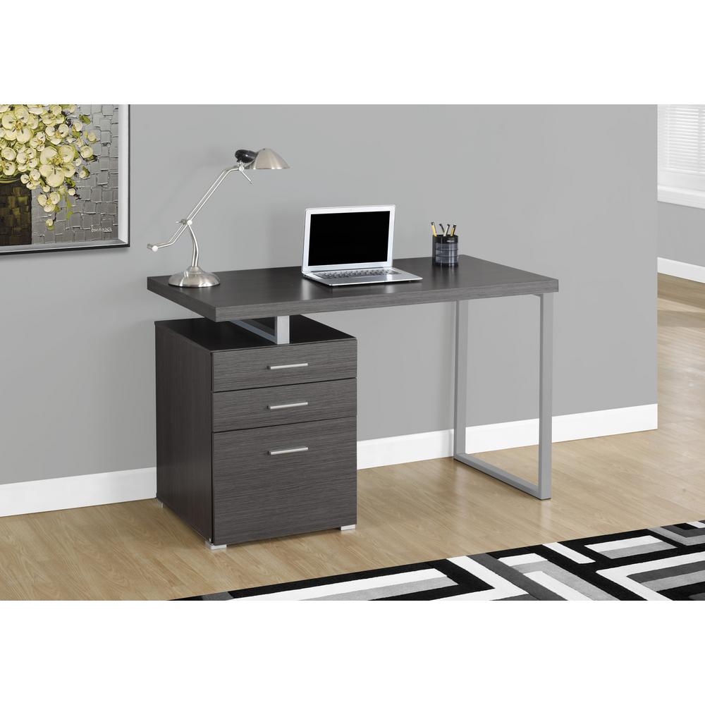 Monarch Specialties Gray Desk with File Cabinet-I 7426 ...