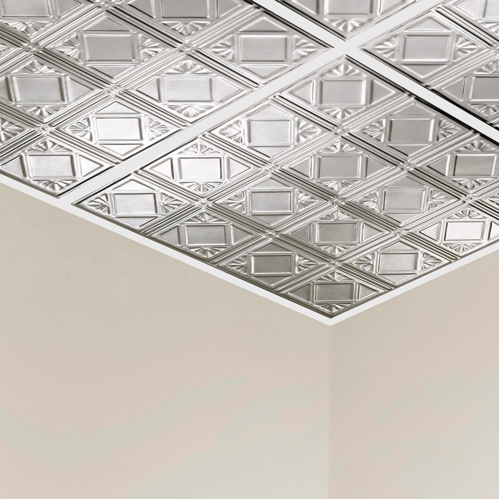 Clear Metallic Drop Ceiling Tiles Ceiling Tiles The Home Depot