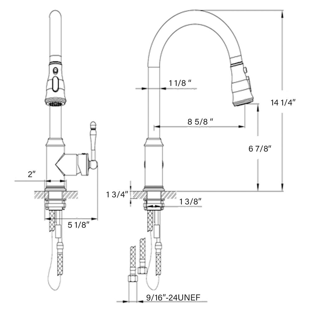 Kitchen Faucets With Sprayer Diagram