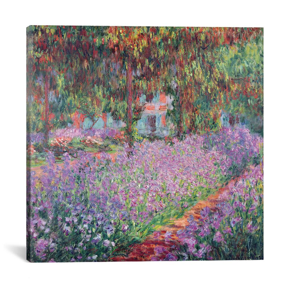 Icanvas The Artist S Garden At Giverny 1900 By Claude Monet Canvas Wall Art Bmn496 1pc3 26x26 The Home Depot