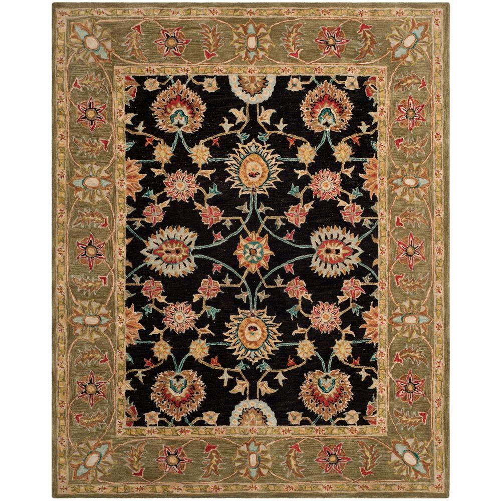 Safavieh Anatolia Black Green 8 Ft X 10 Area Rug An561c The Safavieh Anatolia Black Green 8 Ft X 10 Area Rug