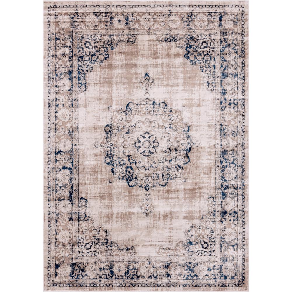 Unique Loom Leila Blackthorn Tan Navy Blue 7 Ft X 10 Area Rug Leila Blackthorn Tan Navy Blue 7 Ft X 10 Area Rug