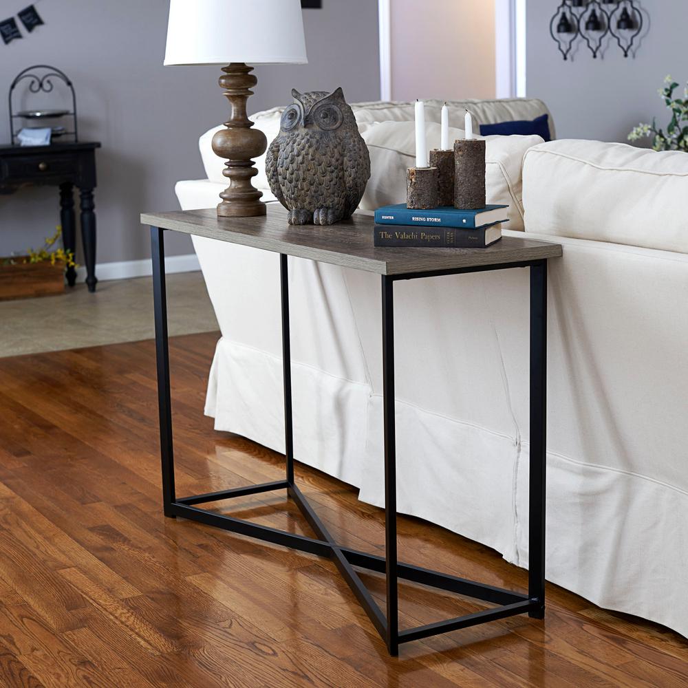 Modern Gray Entryway Tables Furniture The Home Depot 29 5 In X 44 Sofa Table