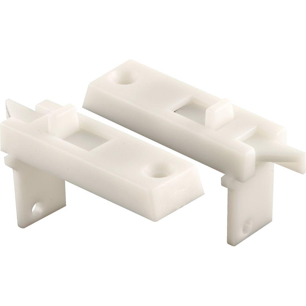 Prime-Line White Plastic Spring Loaded Sliding Window Tilt Lock White ...