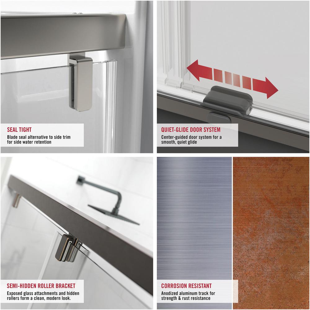 Delta 23 17 32 In X 67 3 4 In X 1 4 In Frameless Sliding Shower