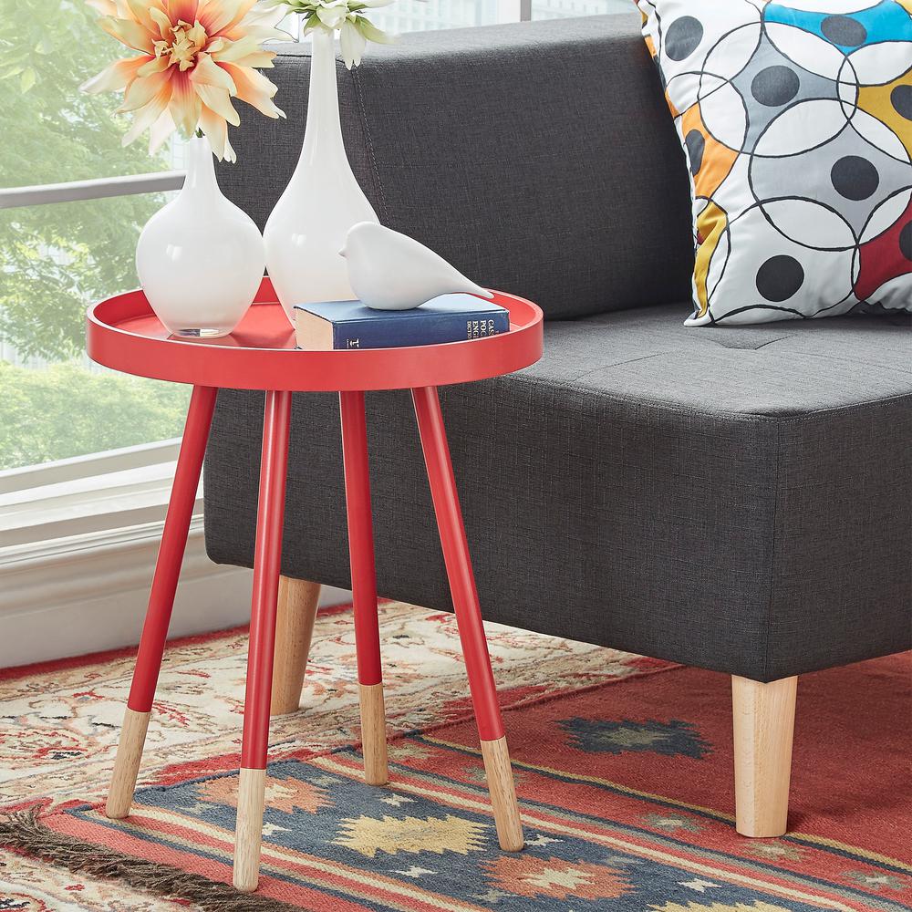 HomeSullivan Hanna Red Tray Side Table4070104R The Home Depot