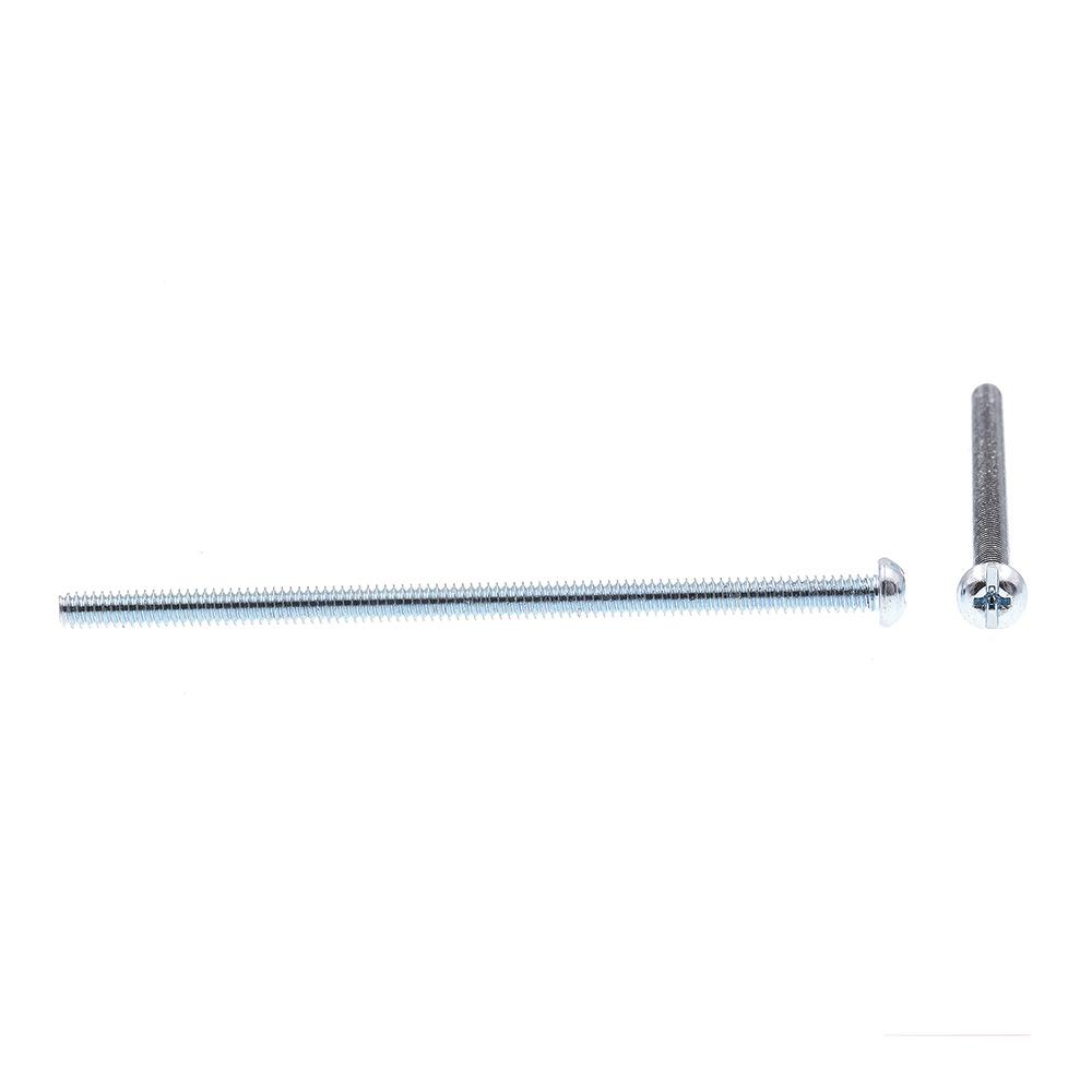 Prime-Line 9004899 Machine Screw Zinc Plated Steel #10-24 X 4 in Round Head Slotted//Phillips Combo Pack of 25