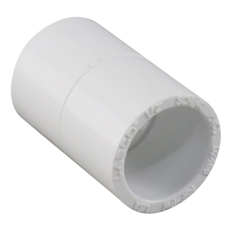 LASCO Fittings 1/2 in. PVC Sch. 40 S x S Coupling429005BC The Home Depot